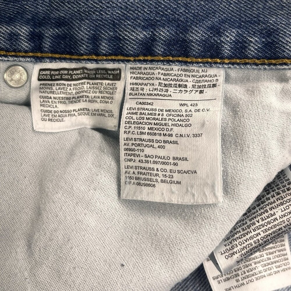 Levis 505 Jeans Mens 38x30 Blue Denim Medium Wash Straight Fit Button Fly Y2K - Picture 16 of 16